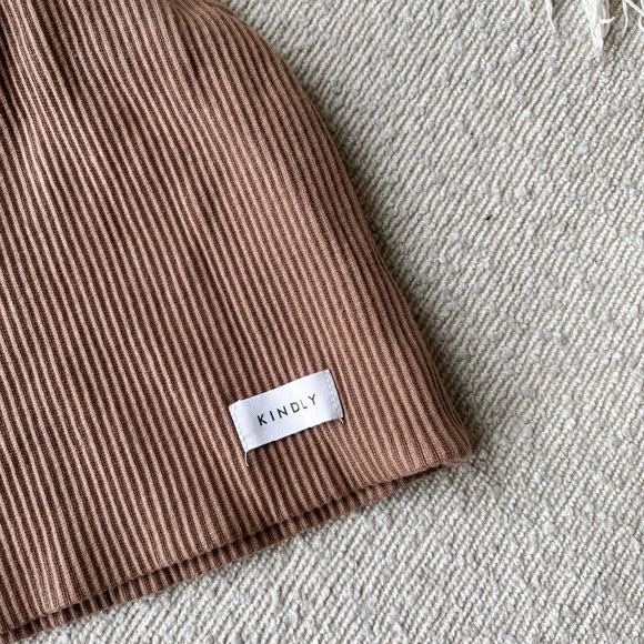 Kindly Her Tan Ribbed Beanie - Picture 3 of 4